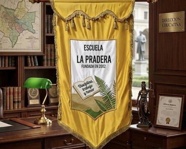 Estandarte Escolar Escuela La Pradera