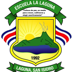 Volcán Poás, Laguna de Fraijanes, Sol naciente y bandera de Costa Rica.Explicación en la descripción.