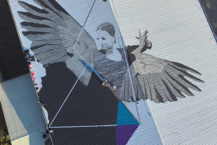 I mural aéreo, artista Sbah