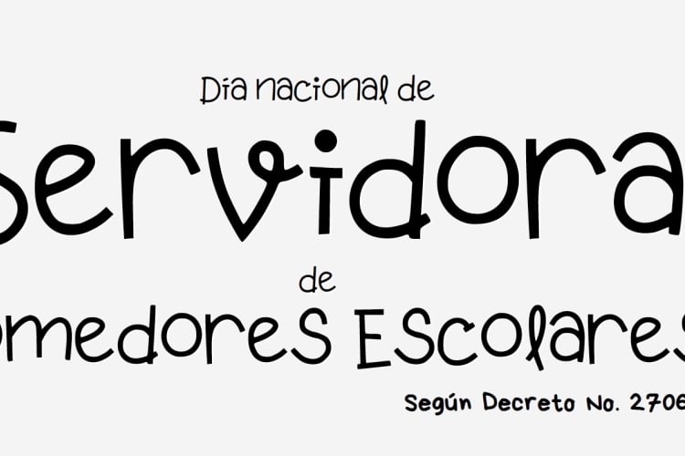 Día nacional servidora de comedores escolares