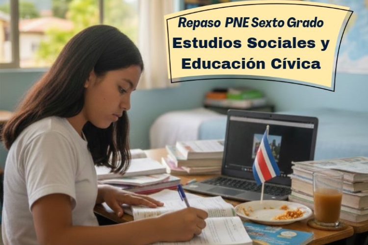 Niña estudiando