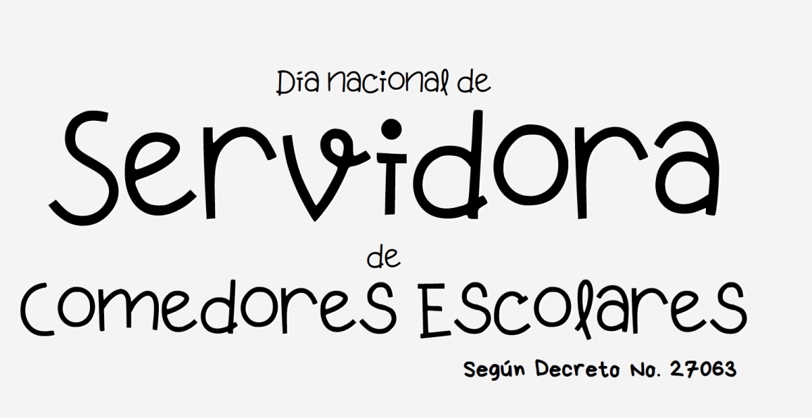 Día nacional servidora de comedores escolares