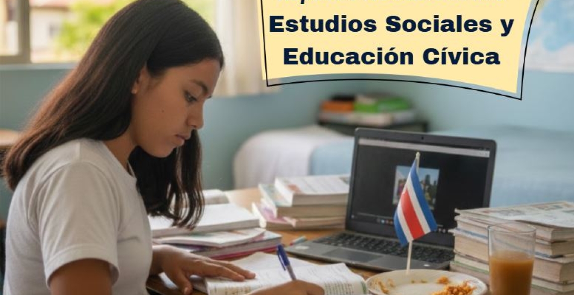 Niña estudiando